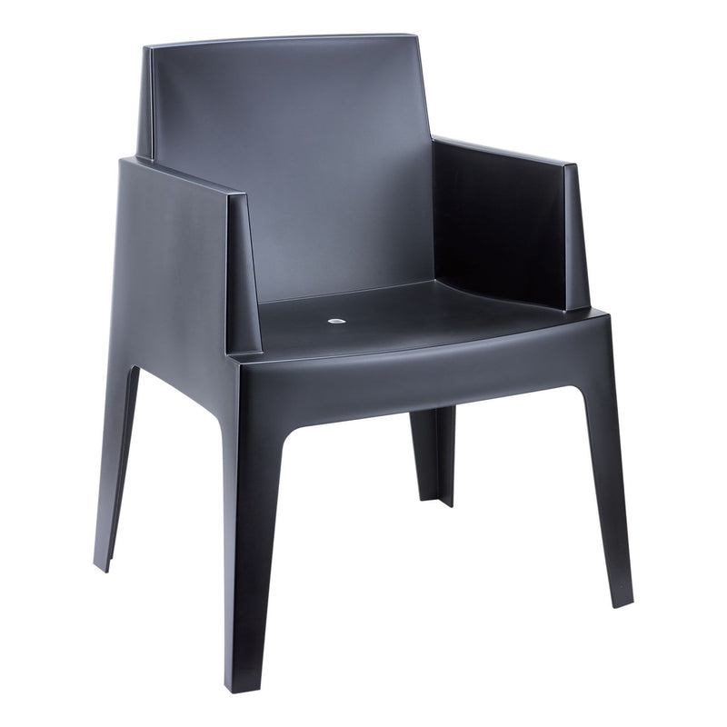Box Arm Chair - Black