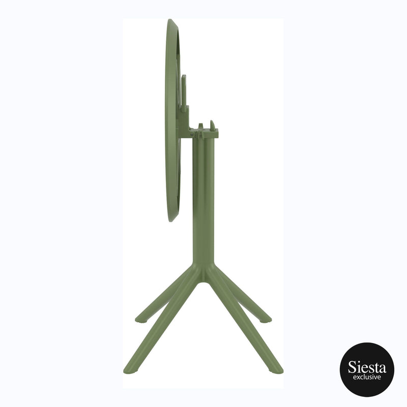 Sky Folding Table 60 Round - Olive Green