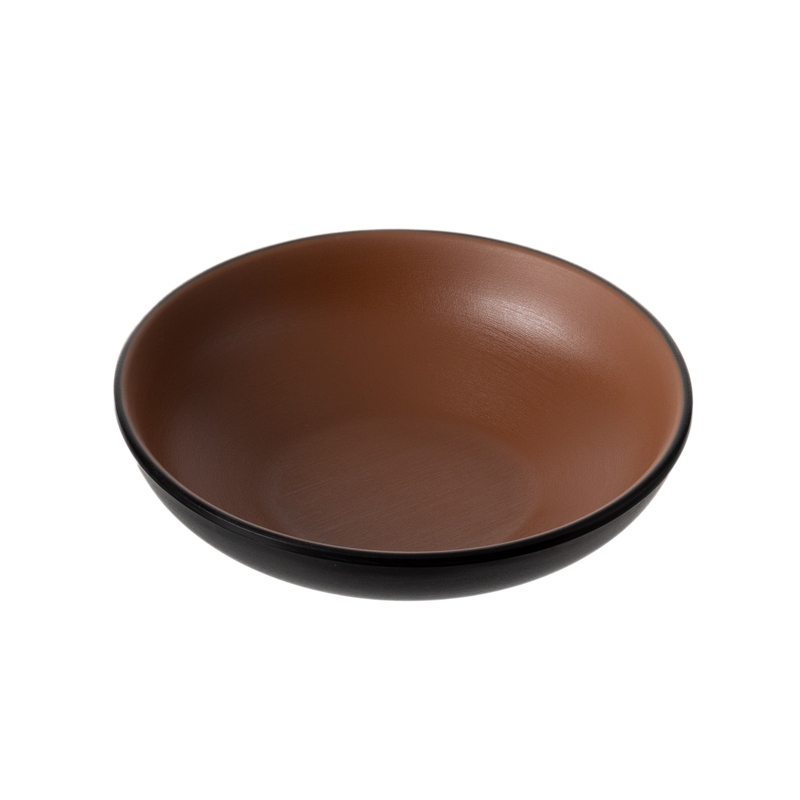 Melamine - Dual Colour Round Bowl 15cm - Brown & Black