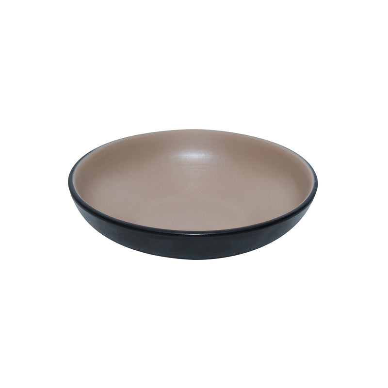 Melamine - Dual Colour Round Bowl 15cm - Beige & Black