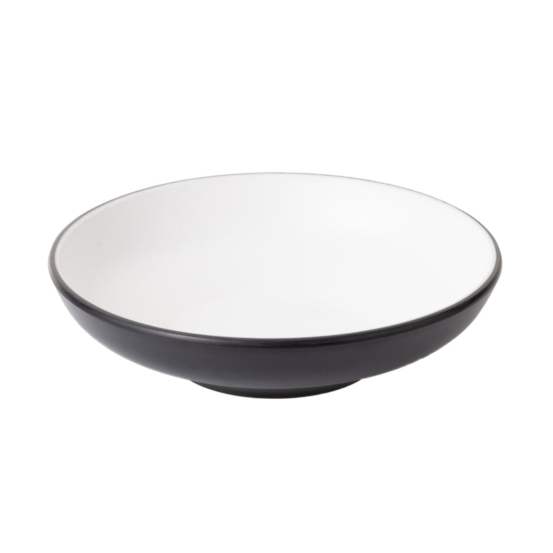 Melamine - Dual Colour Round Bowl 17.5cm - White & Black