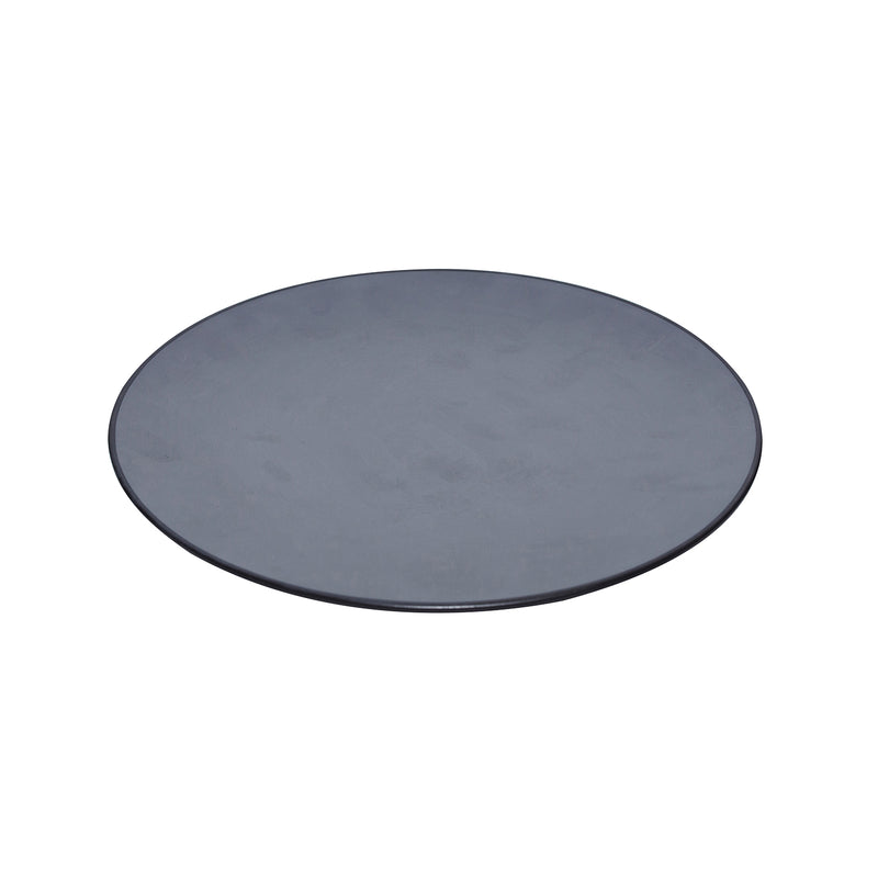 Melamine - Round Plate 25cm - Grey & Black