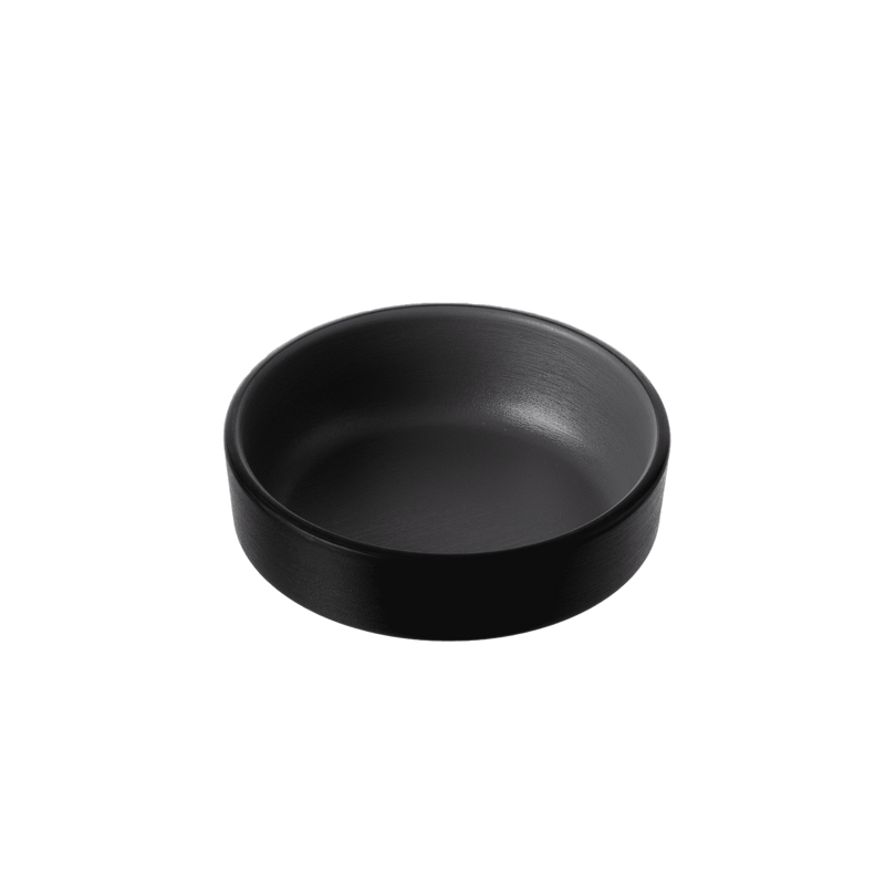 Melamine - Dual Colour Round Sauce Dish 10cm - Grey & Black