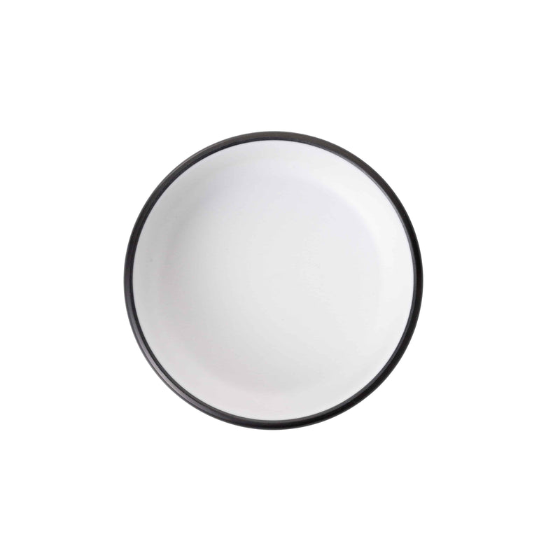 Melamine - Dual Colour Round Sauce Dish 10cm - White & Black