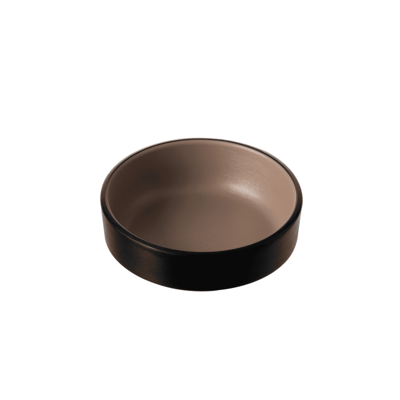 Melamine - Dual Colour Round Sauce Dish 12.7cm - Beige & Black