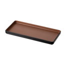 Melamine - Dual Colour Rect. Plate 29x13cm - Brown & Black