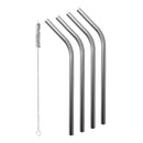 Smoothie S/S straw wth cleaning brush, set 4