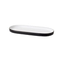 Melamine - Dual Colour Oblong Plate 26x13cm - White & Black