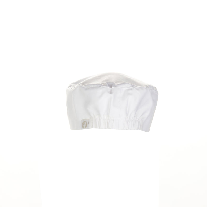 Chef Hat - White - Flat Top