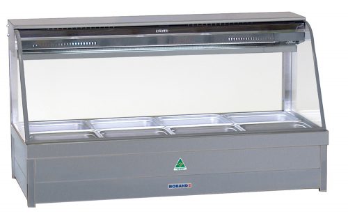 Roband Curved Glass Refrigerated Display Bar - Piped and Foamed - 12 Pans