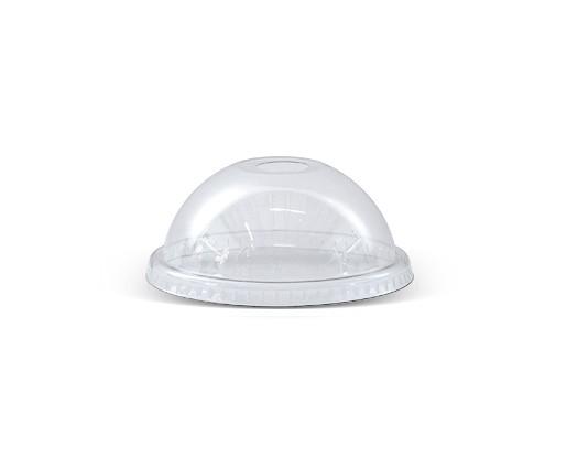 PET Dome lid/ die cut hole, s100