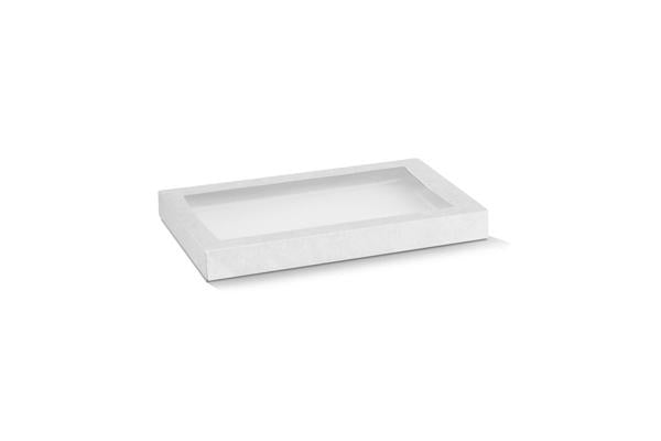 Catering Tray White w/window Lid - Small, c100