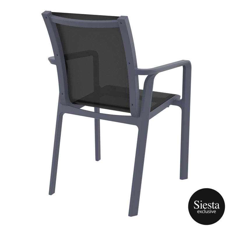 Pacific Arm Chair - Anthracite/Black
