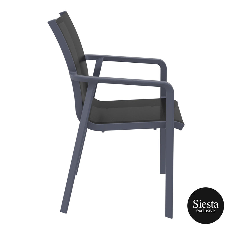 Pacific Arm Chair - Anthracite/Black