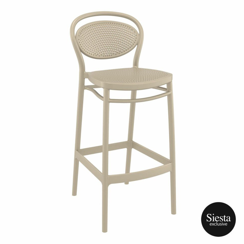 Sky Folding Bar Table 60/Marcel Barstool 75 2 Seat Package - Taupe