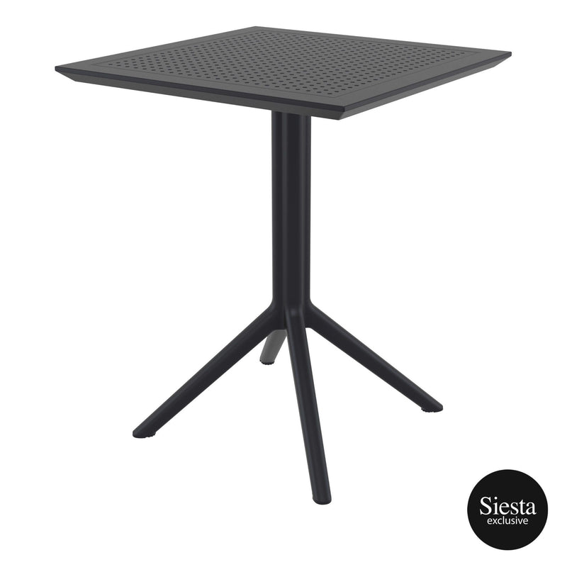 Sky Folding Table 60/Air Chair  2 Seat Package - Black