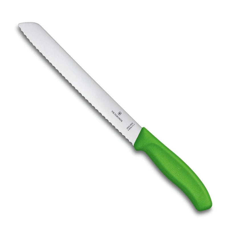 Bread Knife Wavy Edge Blade 21cm - Green