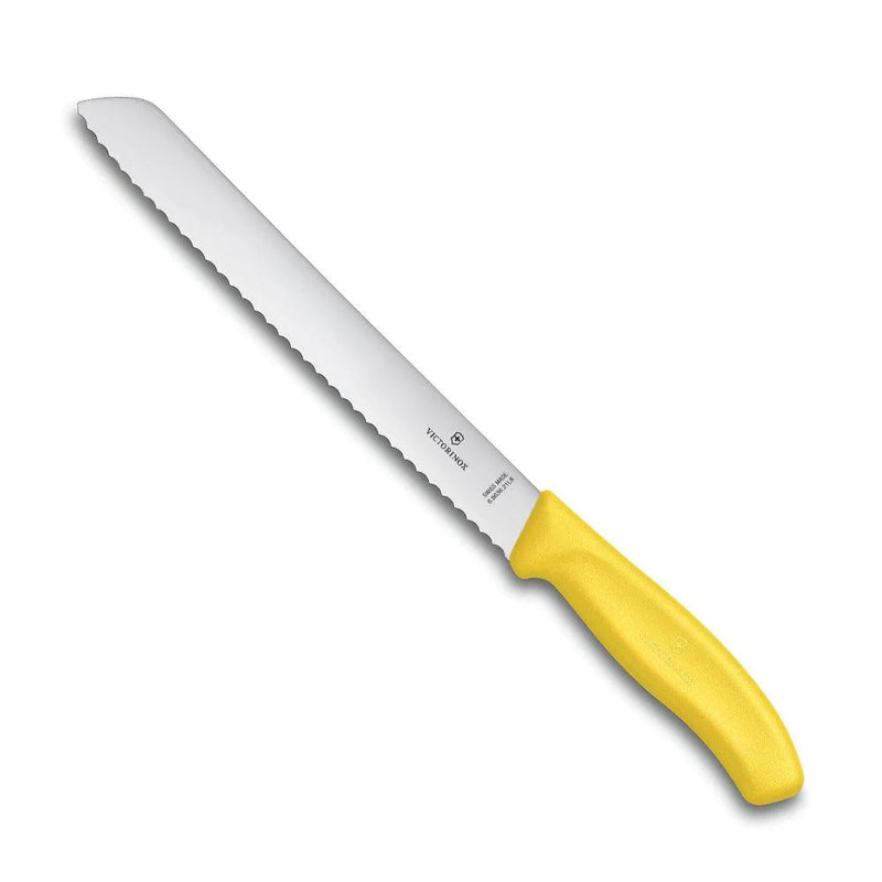 Bread Knife Wavy Edge Blade 21cm - Yellow