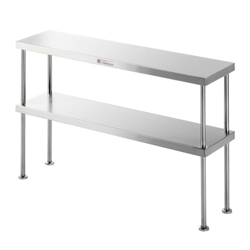 Simply Stainless 1200 x 300mm Double Bench Overshelf