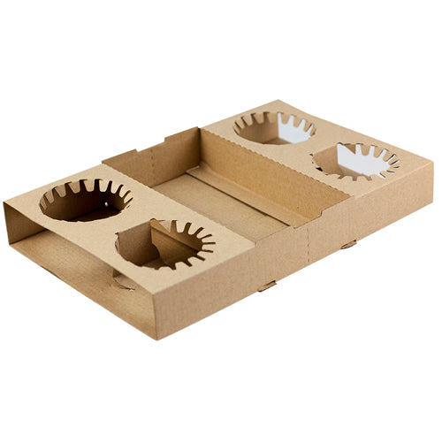 4 Cup Carry Tray - Cardboard, c100