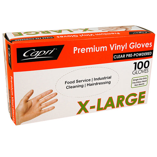 Glove - Clear - Powdered - XL, p100