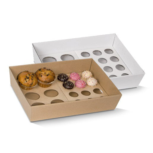 Cupcake Insert - to fit Med/Lge Tray - 6 Holes, Kraft  p50