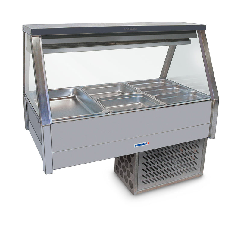 Roband 3 Bay Cold Food Display, Cold Piped and Cross Fin Coil