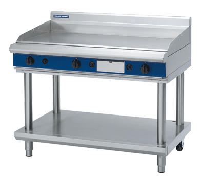 Blue Seal Evolution 1200mm gas griddle with leg stand