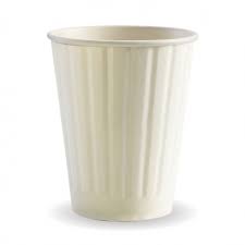 12oz Double Wall Biocup - White, c1000