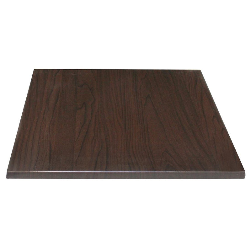 Bolero Square 600mm Table Top (Dark Brown)