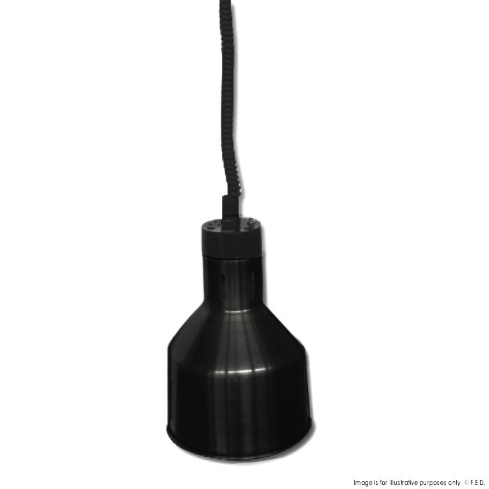 Pull Down Heat Lamp Black 600x1500mm 250W/10A