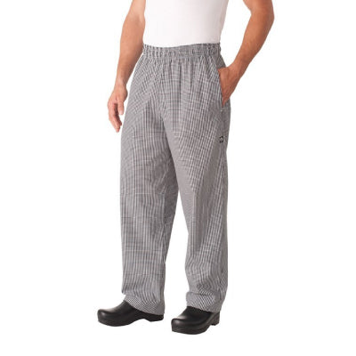 Chef Pants - Check Poly/Cotton Baggy - 4 Extra Large