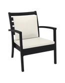 Artemis XL Armchair - Black with Beige Seat and Back Cushion