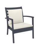 Artemis XL Armchair - Anthracite with Beige Seat and Back Cushion