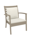 Artemis XL Armchair - Taupe with Beige Seat and Back Cushion
