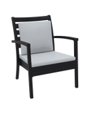 Artemis XL Armchair - Black with Light Grey Seat and Back Cushion
