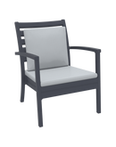 Artemis XL Armchair - Anthracite with Light Grey Seat and Back Cushion