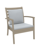 Artemis XL Armchair - Taupe with Light Grey Seat and Back Cushion