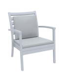 Artemis XL Armchair - Silver Grey with Light Grey Seat and Back Cushion