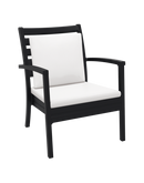 Artemis XL Armchair - Black with White Seat and Back Cushion