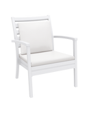 Artemis XL Armchair - White with White Seat and Back Cushion