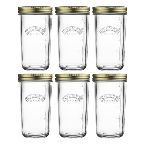 Kilner Wide Mouth Preserve Jar 500ml, set 6