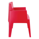 Box Arm Chair - Red