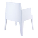 Box Arm Chair - White