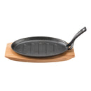 Oval Sizzle Plate with Tray, 27x18cm