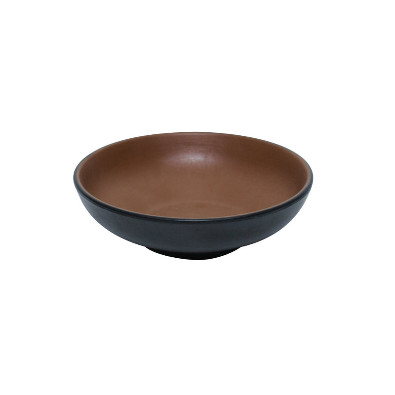 Melamine - Dual Colour Round Bowl 12.3cm - Brown & Black
