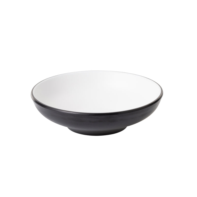 Melamine - Round Bowl 15cm - White & Black