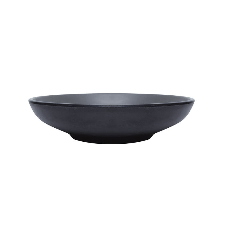 Melamine - Dual Colour Round Bowl 17.5cm - Grey & Black