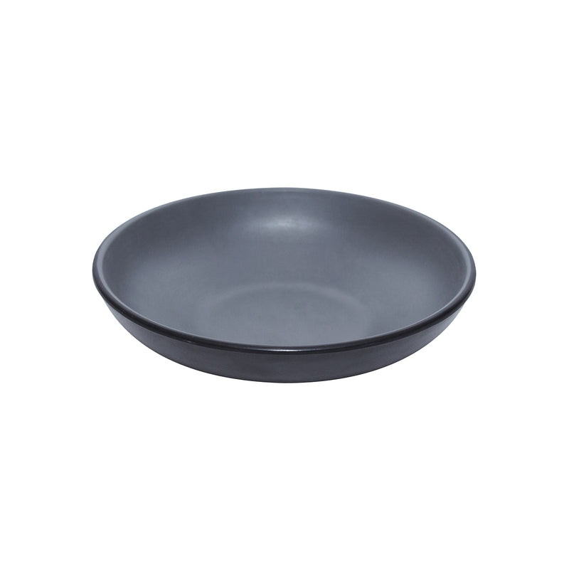 Melamine - Dual Colour Round Bowl 17.5cm - Grey & Black