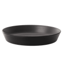 Melamine - Flat Round Bowl 29cm - Grey & Black